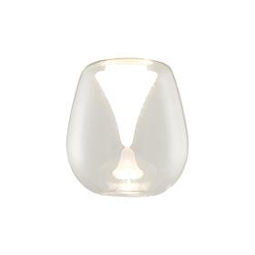 M8945  Andromeda 12cm Wine (A) Glass Shade, Clear With Inner Frosted Funnel